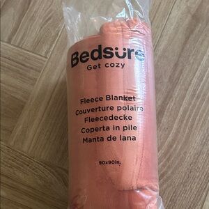 BEDSURE rust orange blanket